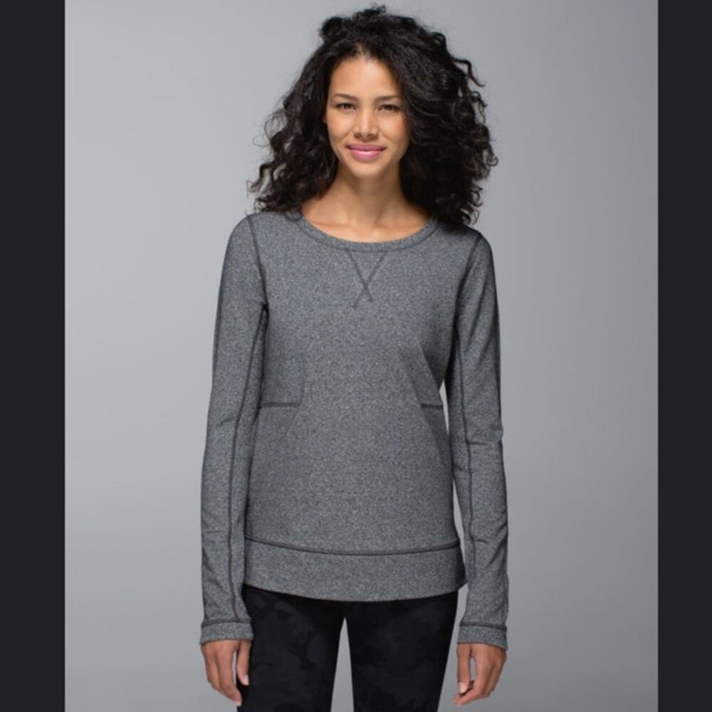 * Lululemon Exhalation pullover ll heathered speckled black